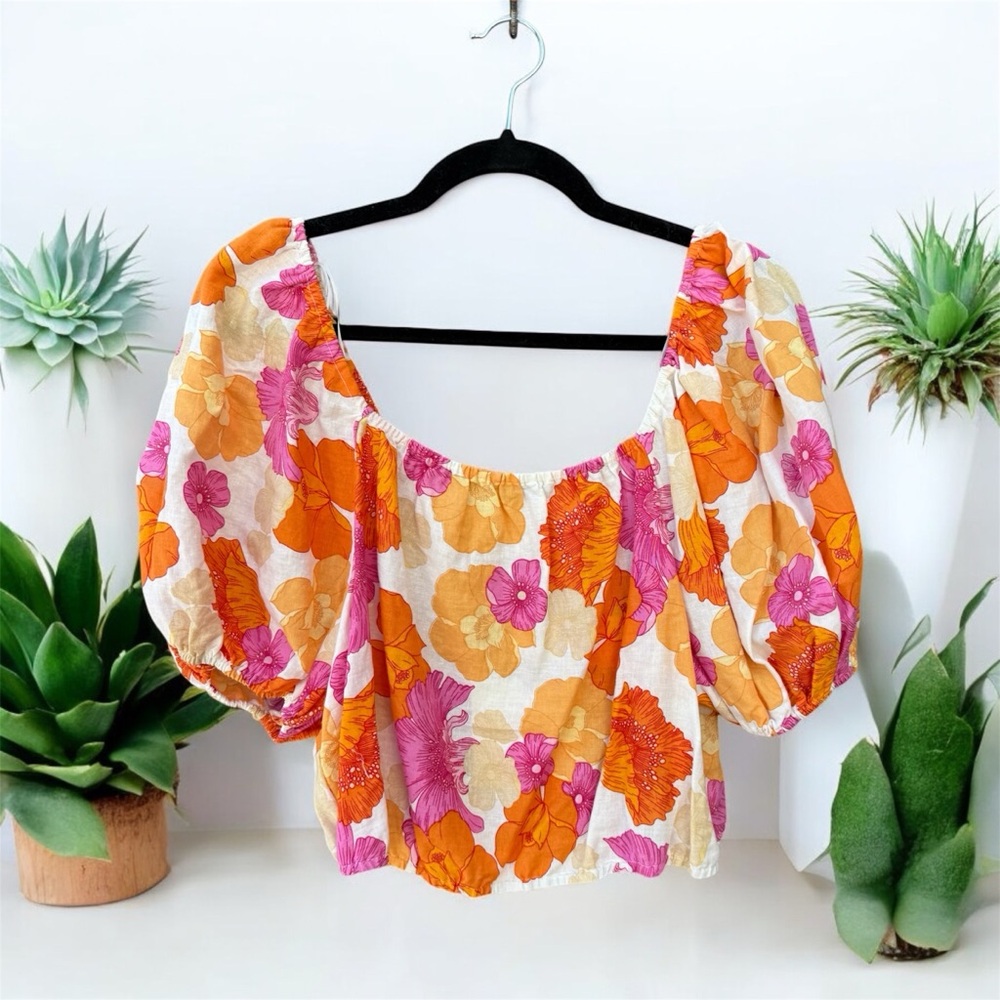 Cynthia Rowley NWT Floral Crop Top Medium